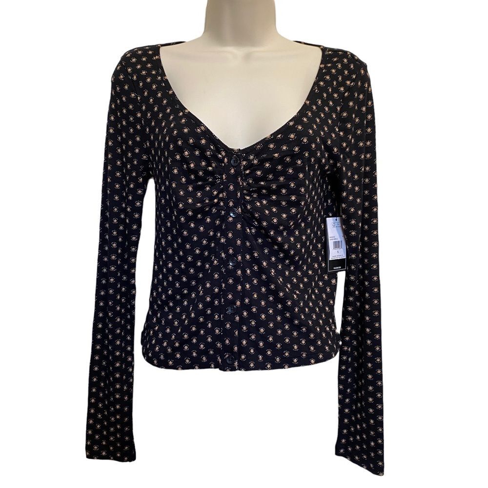 Volcom Sunscaper Long Sleeve Printed Top Sz S (4-6) NWT